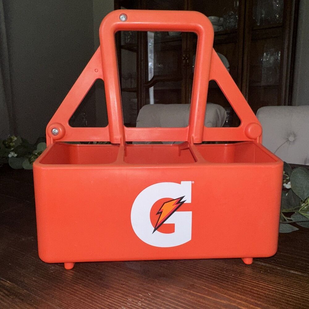 Gatorade 6 Pack 32oz Sport Water Squeeze Bottle Carrier Holder Case Caddy Only